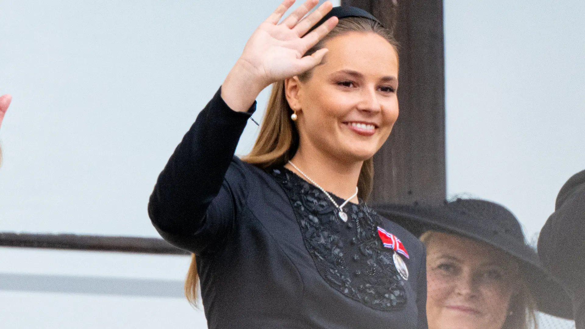 Ingrid Alexandra bei der Beerdigung ihres Großvaters König Harald