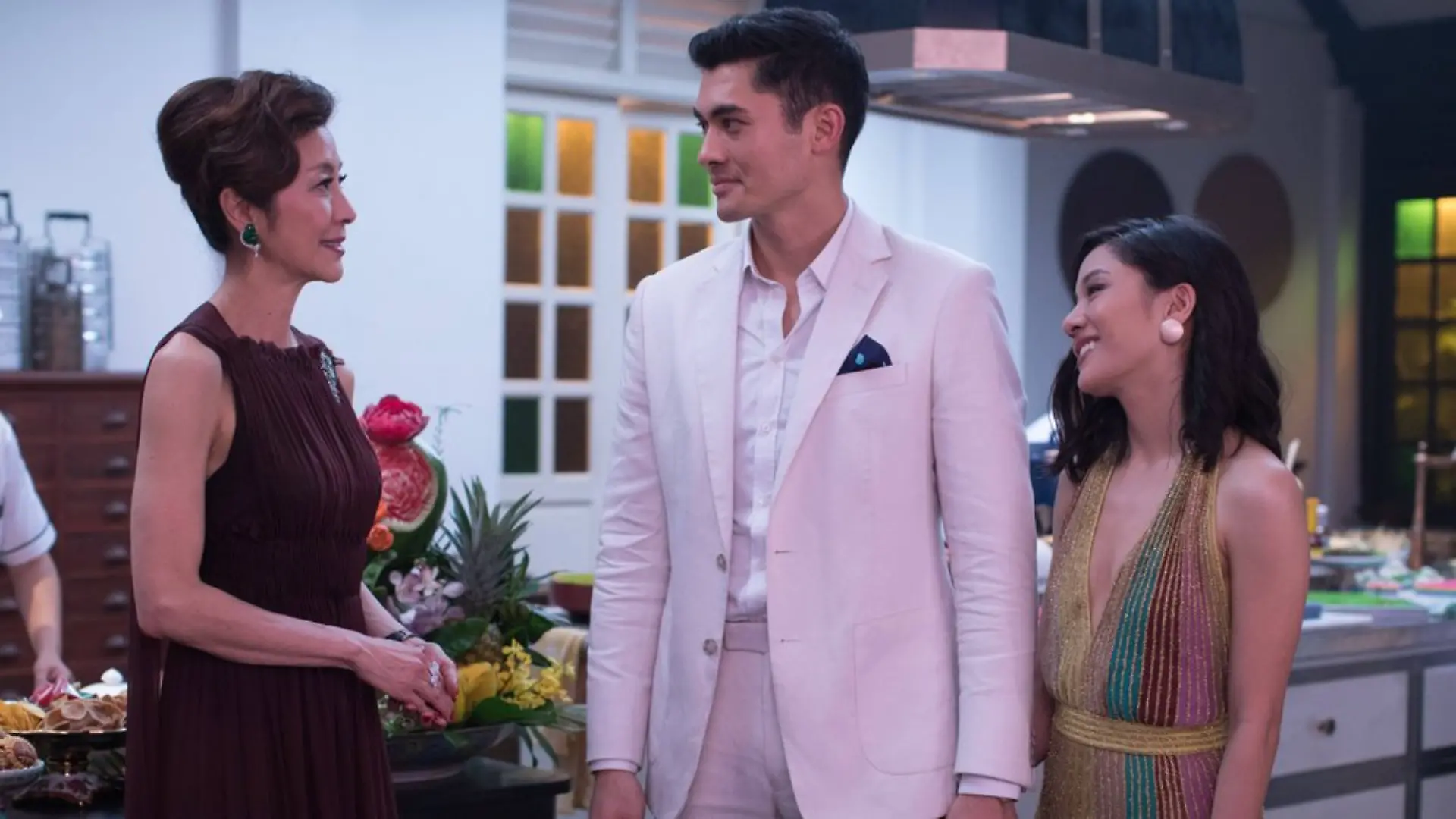Michelle Yeoh, Henry Golding und Constance Wu (v.l.) in "Crazy Rich Asians".