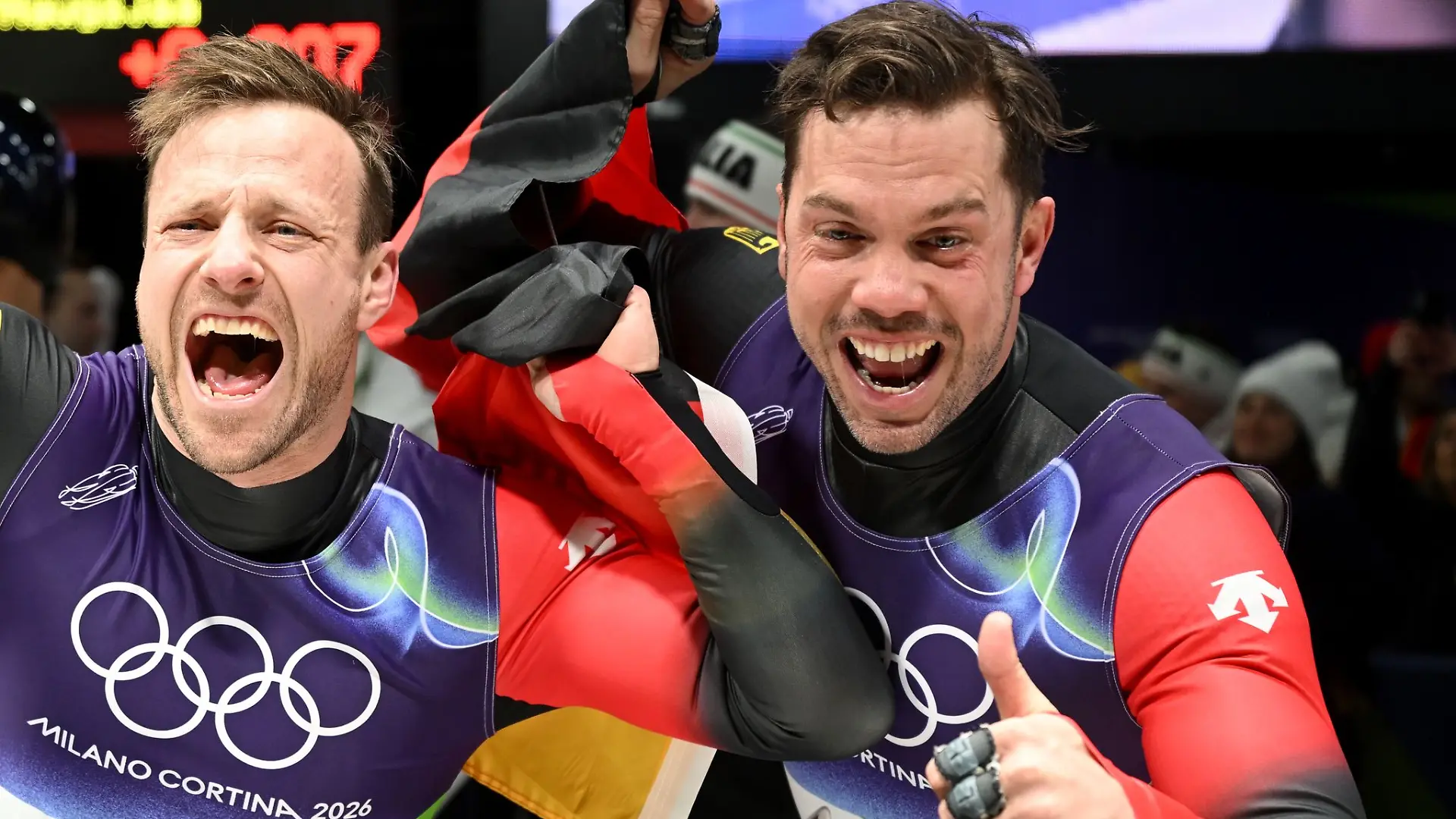 Tobias Wendl (Deutschland, r) und Tobias Arlt (Deutschland) wollen nun bis Olympia 2030 weitermachen. (Archivbild)