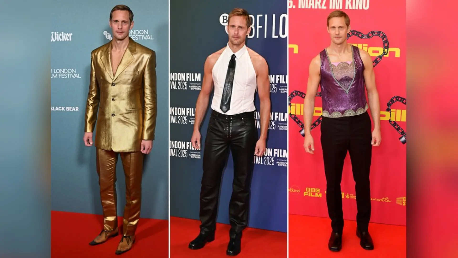 Alexander Skarsgård ist stets für eine modische Überraschung gut.