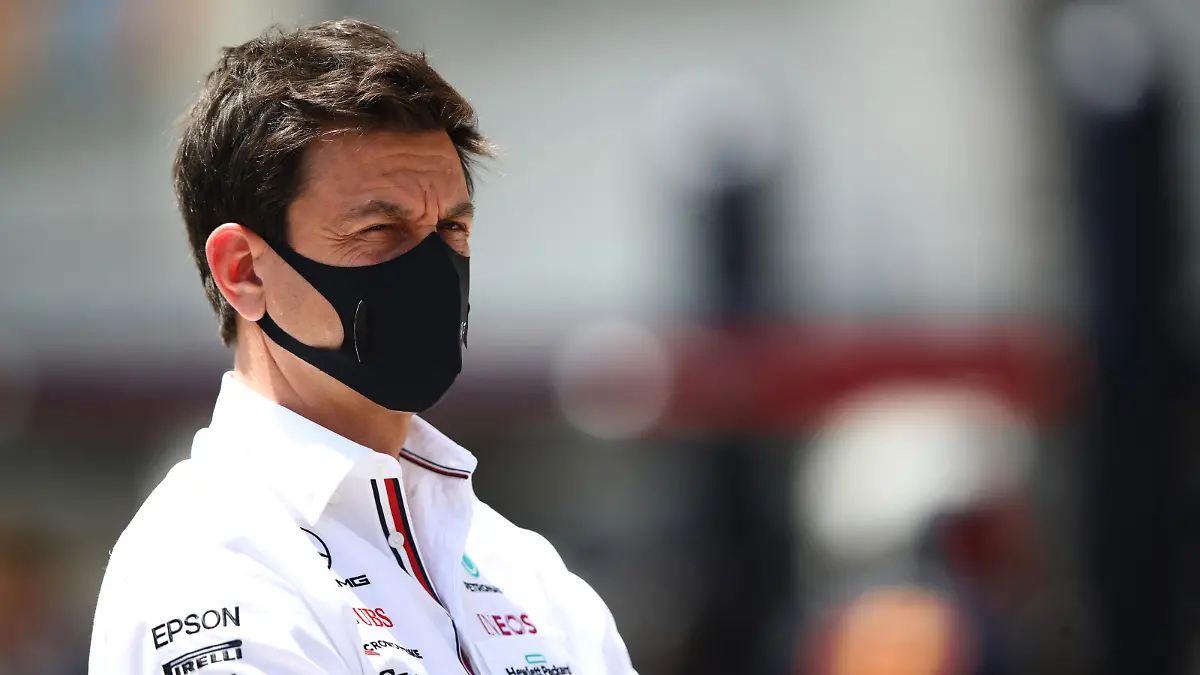 SPIELBERG, AUSTRIA - JUNE 27: Mercedes GP Executive Director Toto Wolff looks on ahead of the F1 Grand Prix of Styria at Red Bull Ring on June 27, 2021 in Spielberg, Austria. (Photo by Mark Thompson/Getty Images)
