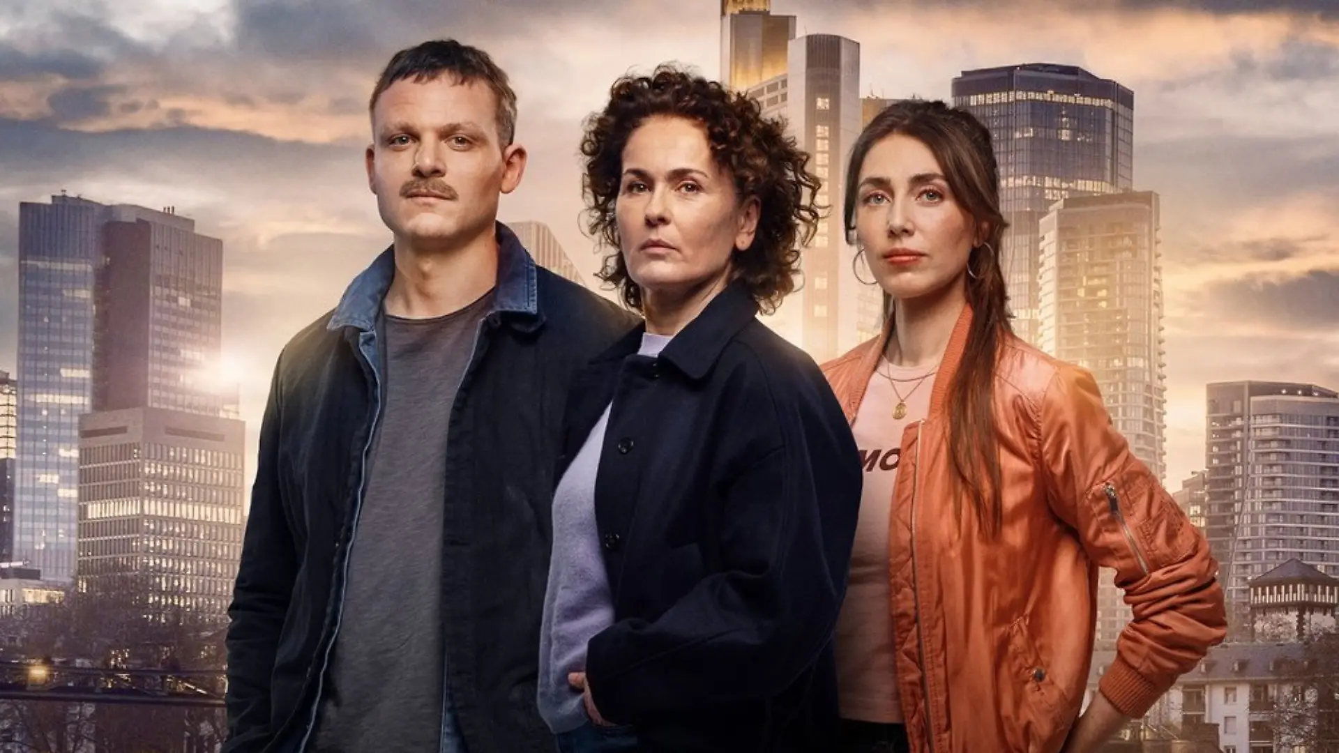 "Frankfurt Mord": Das neue Ermittlerteam in Frankfurt besteht aus Jakob Loose (Johannes Hegemann), Sarah Frankfurter (Marie-Lou Sellem) und Milli Schneider (Leona Grundig, r.).