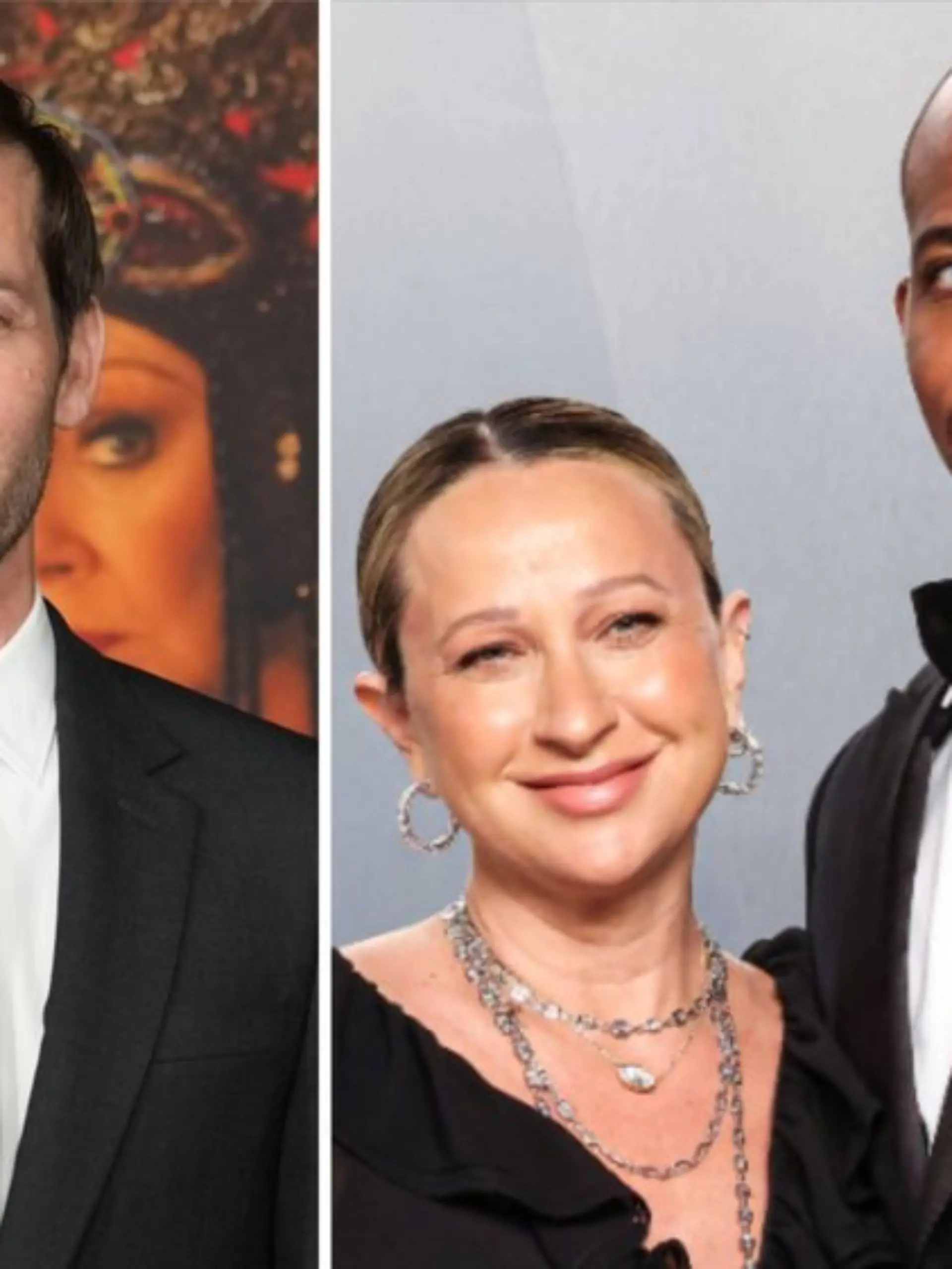 Tobey Maguire (l.), seine Ex-Frau Jennifer Meyer und deren neuer Ehemann Geoffrey Ogunlesi.