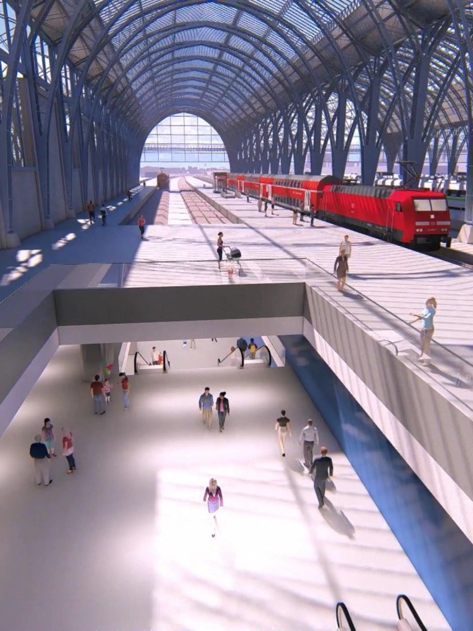 Der Frankfurter Hauptbahnhof wird durch den Fernbahntunnel und den neuen Tiefbahnhof sein Gesicht verändern.