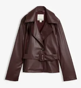 Trenchjacke aus Lederimitat