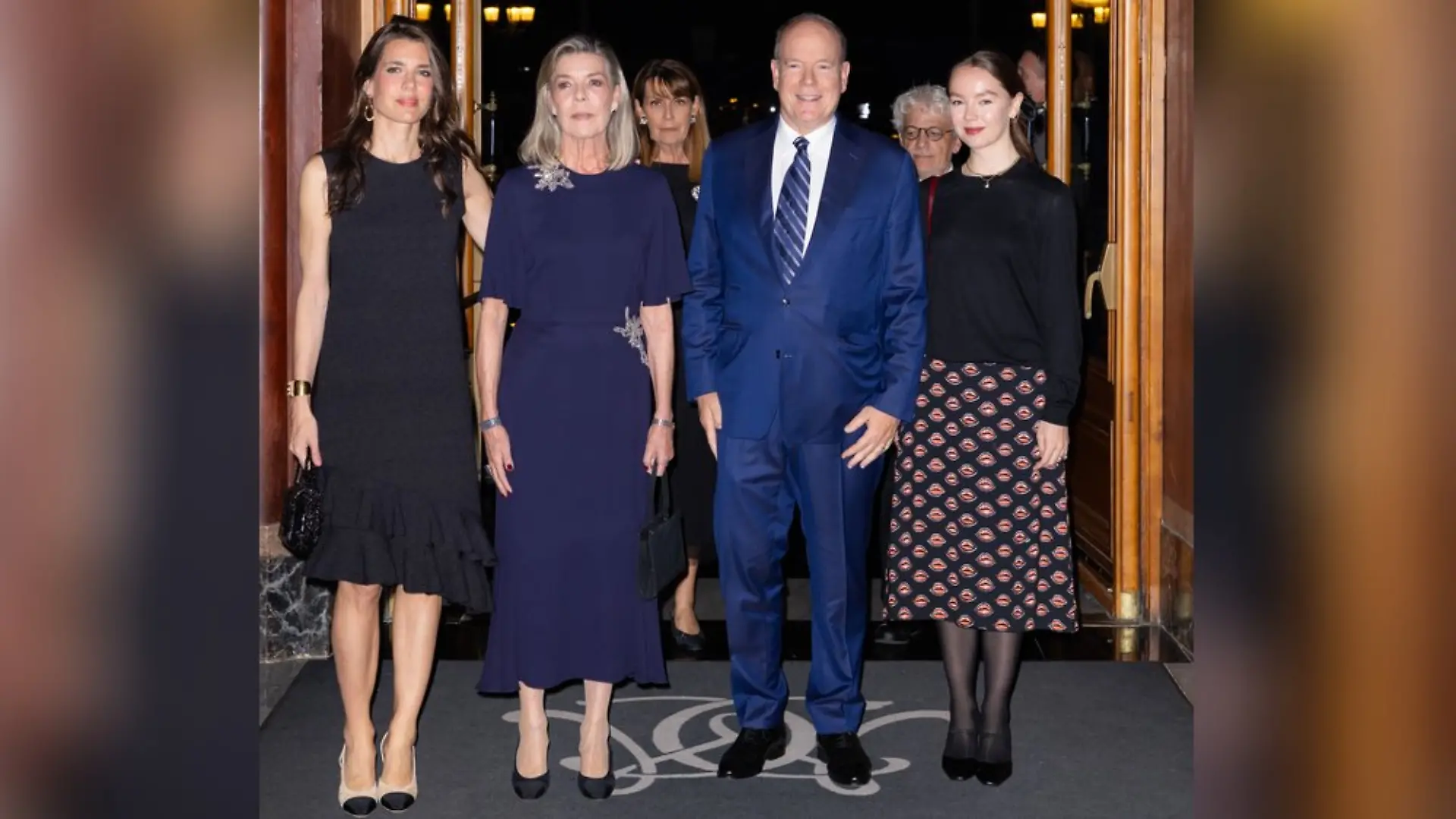 60 Jahre Fürst-Pierre-Stiftung mit (v.l.) Charlotte Casiraghi, Prinzessin Caroline, Fürst Albert II. und Prinzessin Alexandra.