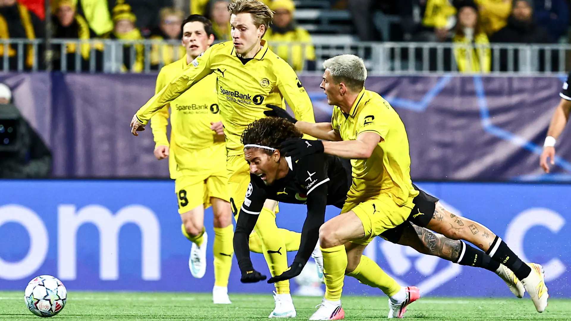 Bodø 20261014. under fotballkampen i Champions League mellom Bodø/Glimt og Borussia Dortmund på Aspmyra stadion. Foto: Mats Torbergsen / NTB