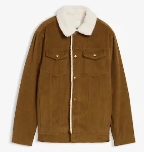 Cord-Winterjacke mit Teddyfutter