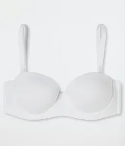 Bandeau-BH mit abnehmbaren Trägern und gleitenden Cups