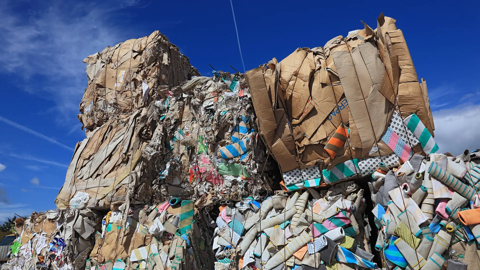 Altpapierballen in einem Recyclingbetrieb Deutschland Europa *** Waste paper bales in a Recycling