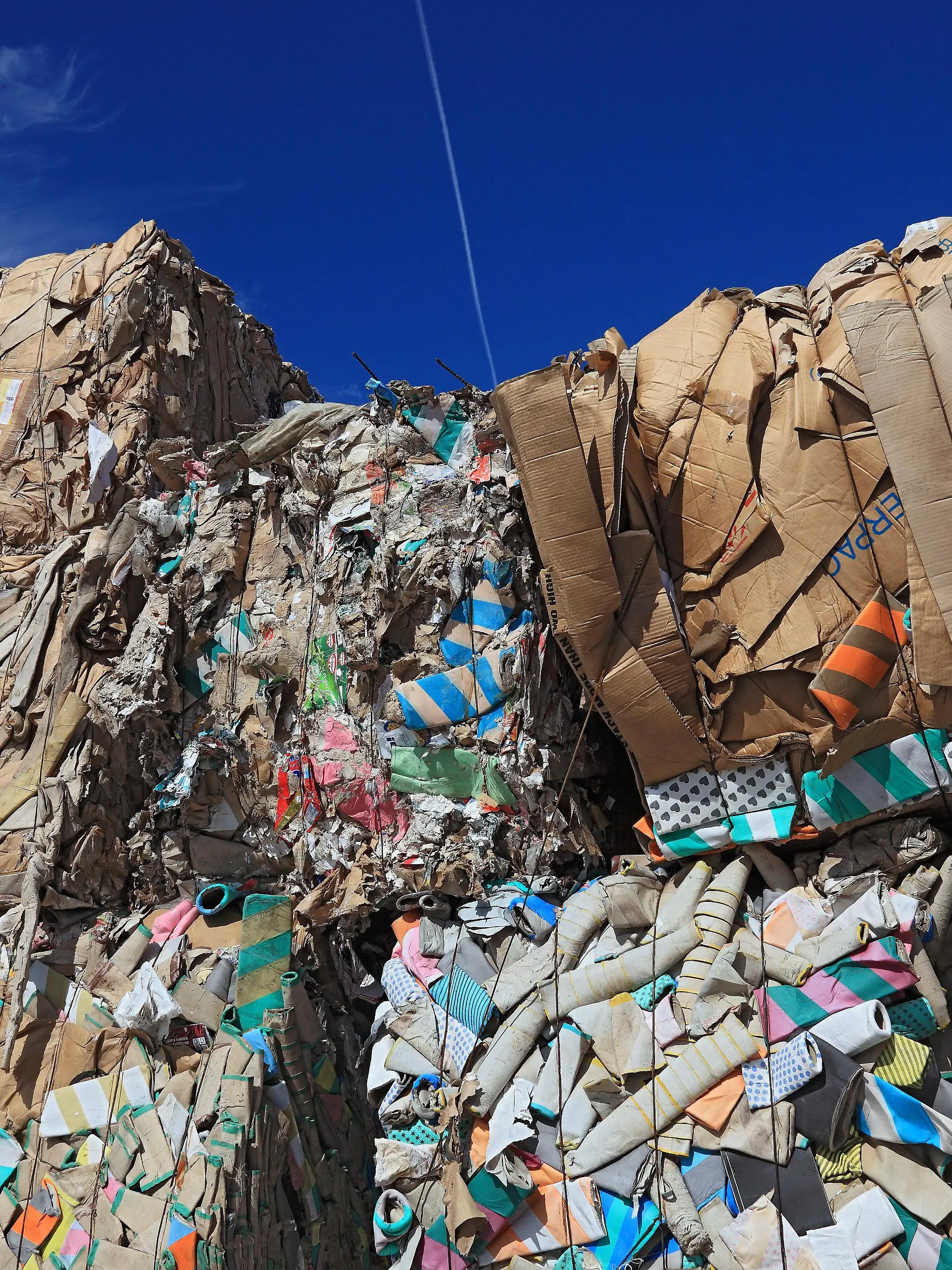 Altpapierballen in einem Recyclingbetrieb Deutschland Europa *** Waste paper bales in a Recycling