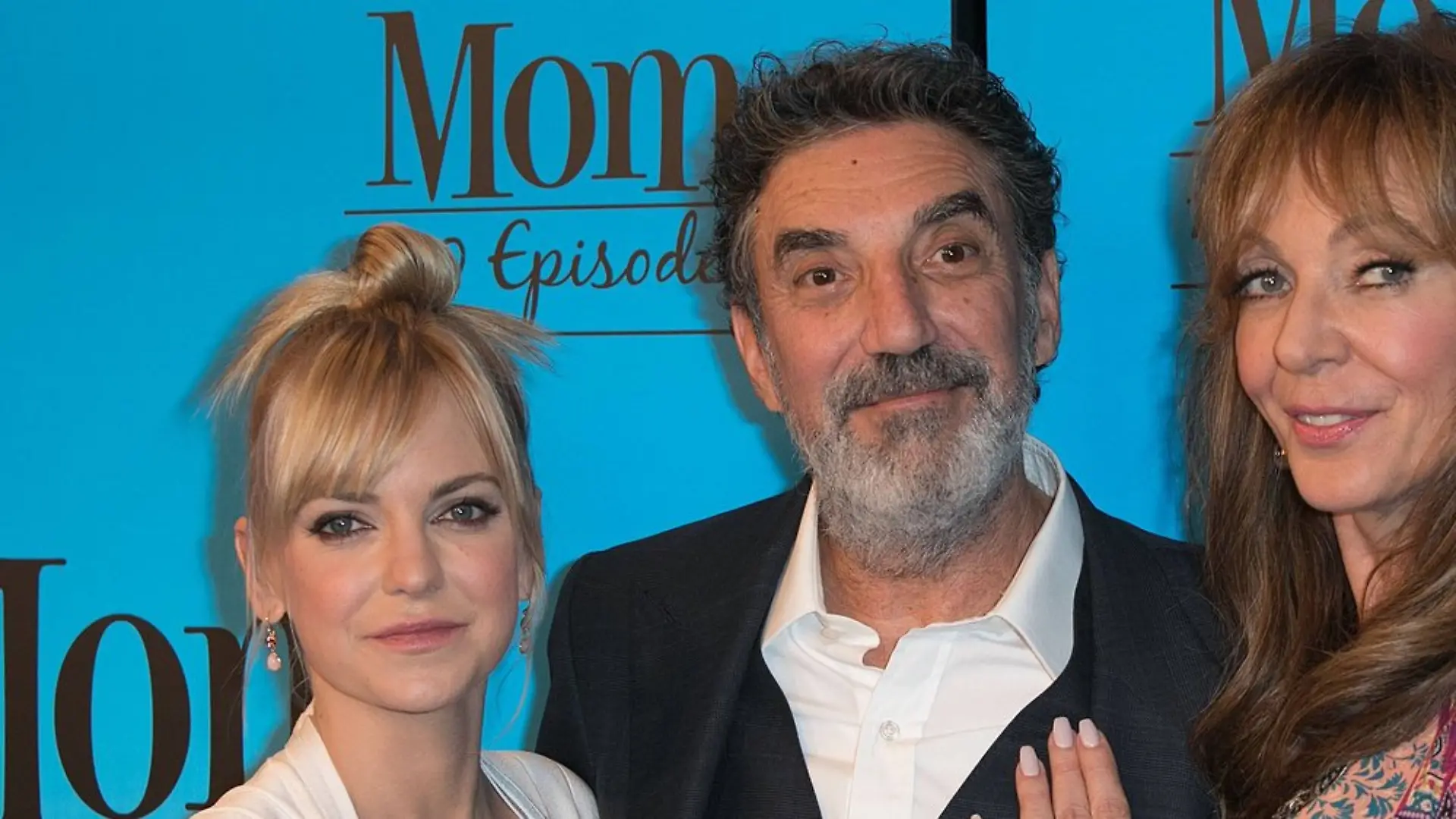 Anna Faris und Chuck Lorre 2018 bei der Feier zur 100. Episode von "Mom".
