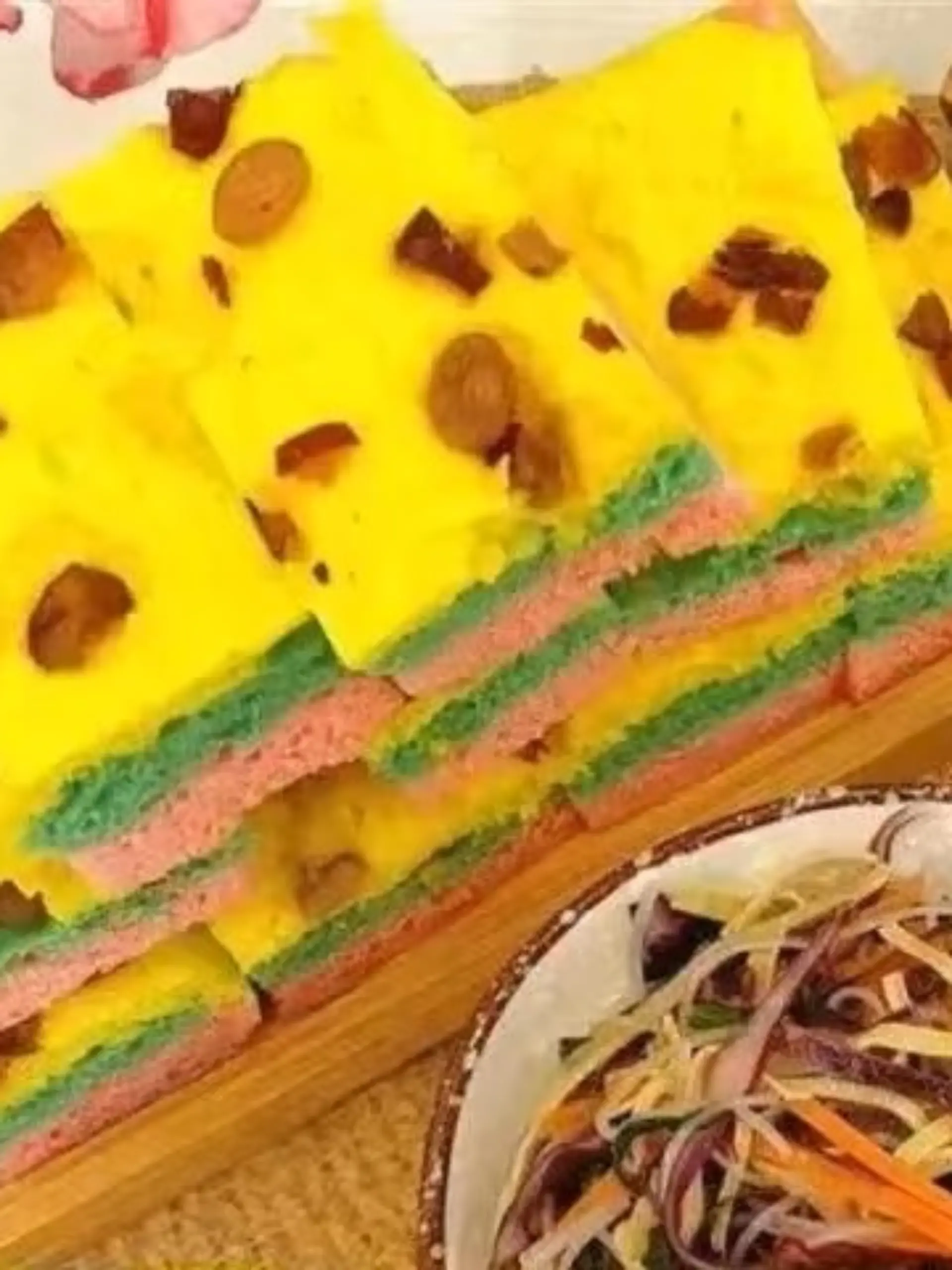 Damit das Essen hübscher aussieht, wurde Malfarbe hineingemischt.