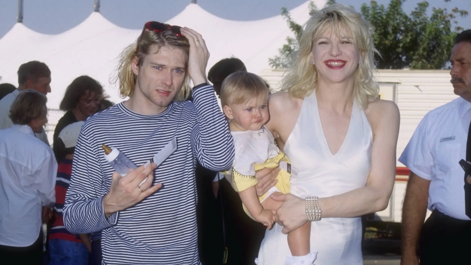 Kurt Cobain und Courtney Love mit ihrer Tochter Frances Bean