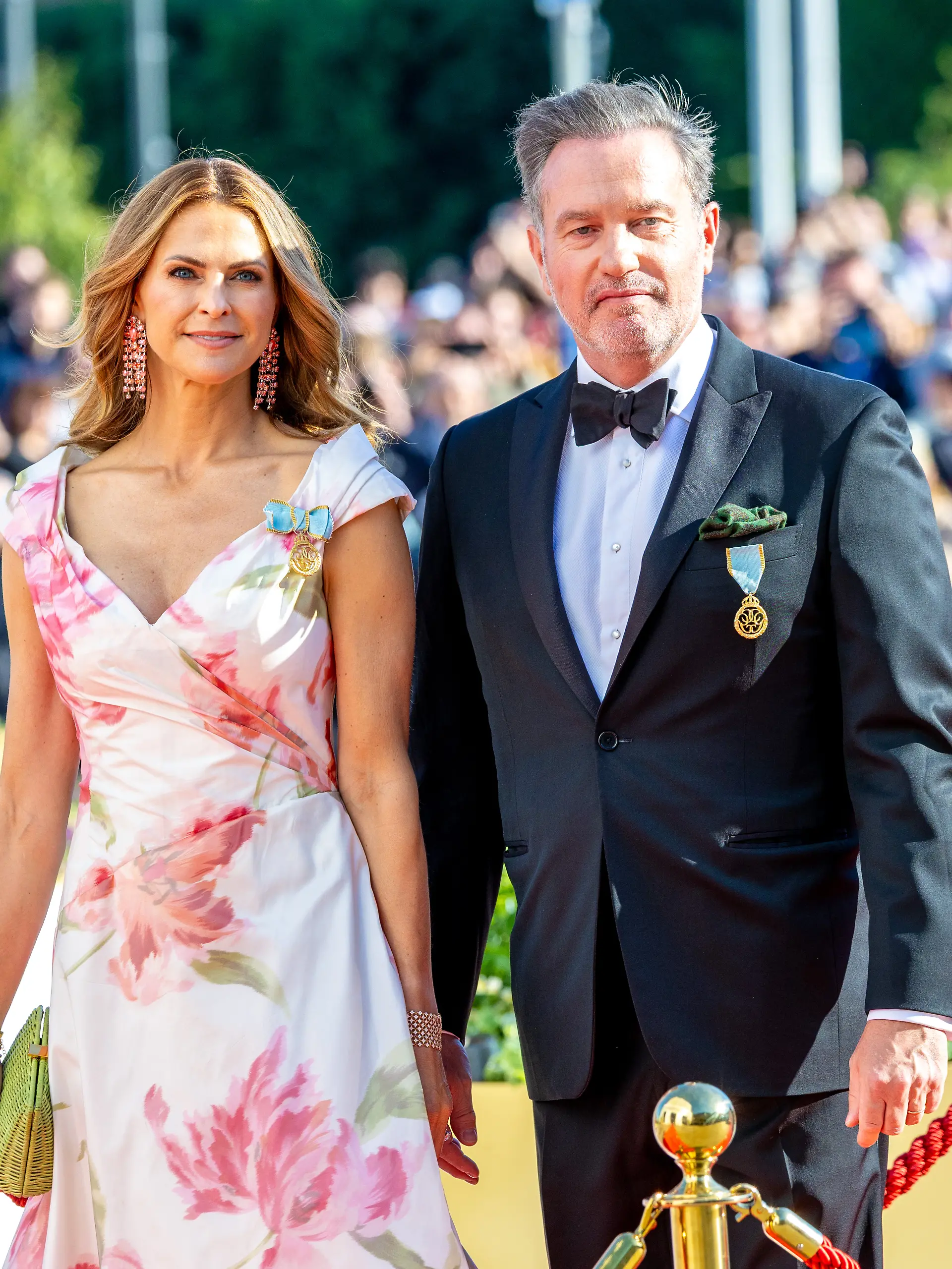 Prinzessin Madeleine von Schweden und Chris O’Neill besuchen anlässlich der Feierlichkeiten zur Goldenen Hochzeit des Königspaares eine Aufführung der Königlichen Oper im Königlichen Opernhaus in Stockholm.