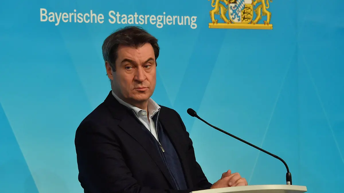  Dr. Markus Söder Bayerischre Ministerpräsident / PK der Bayerischen Staatsregierung / Januar 2021 /Corona-Pandemie / Prinz-Carl-Palais / München / 12.Januar 2021 *** Dr Markus Söder Bavarian Prime Minister PK of the Bavarian State Government January 2021 Corona Pandemic Prinz Carl Palais Munich 12 January 2021