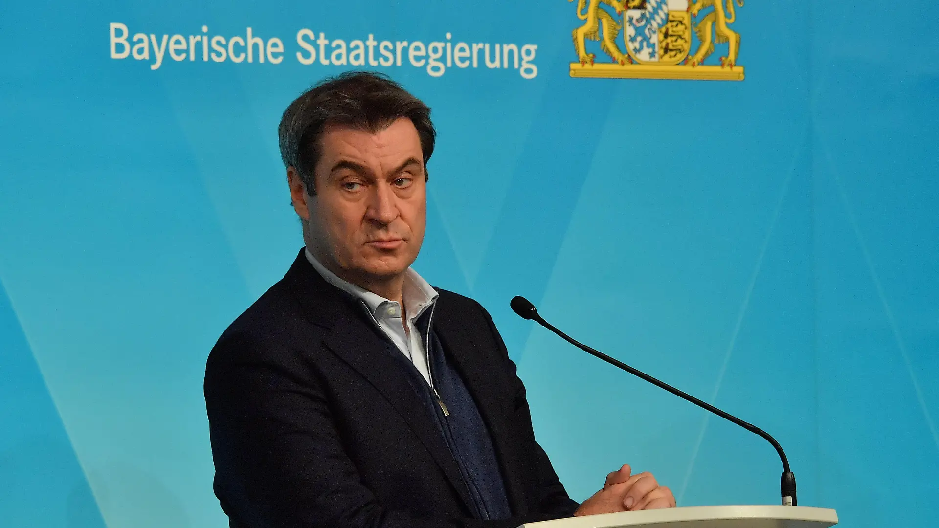 Dr. Markus Söder Bayerischre Ministerpräsident / PK der Bayerischen Staatsregierung / Januar 2021 /Corona-Pandemie / Prinz-Carl-Palais / München / 12.Januar 2021 *** Dr Markus Söder Bavarian Prime Minister PK of the Bavarian State Government January 2021 Corona Pandemic Prinz Carl Palais Munich 12 January 2021