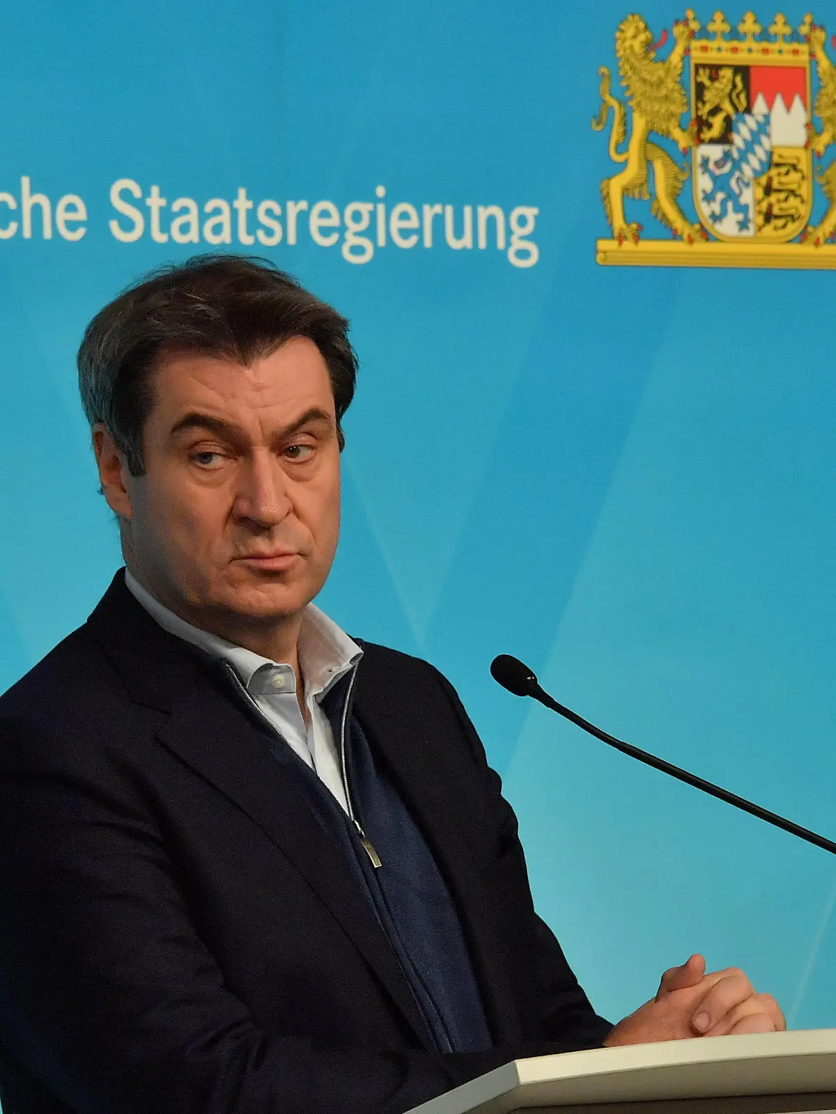  Dr. Markus Söder Bayerischre Ministerpräsident / PK der Bayerischen Staatsregierung / Januar 2021 /Corona-Pandemie / Prinz-Carl-Palais / München / 12.Januar 2021 *** Dr Markus Söder Bavarian Prime Minister PK of the Bavarian State Government January 2021 Corona Pandemic Prinz Carl Palais Munich 12 January 2021