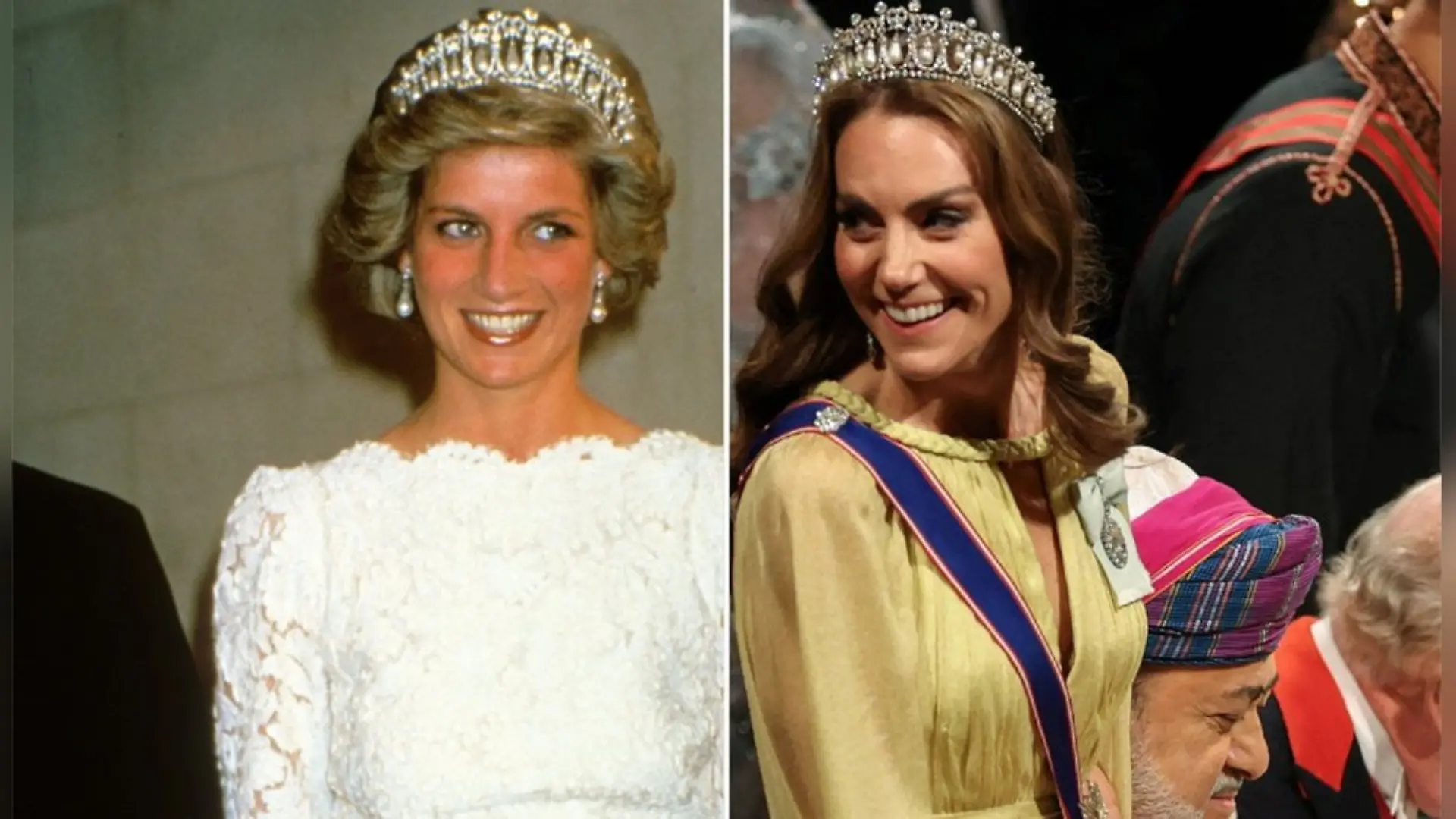 Prinzessin Diana trug ihre Tiara häufig - hier etwa 1985 bei einem Besuch in Washington. Ihre Schwiegertochter Prinzessin Kate setzt die Tradition fort.