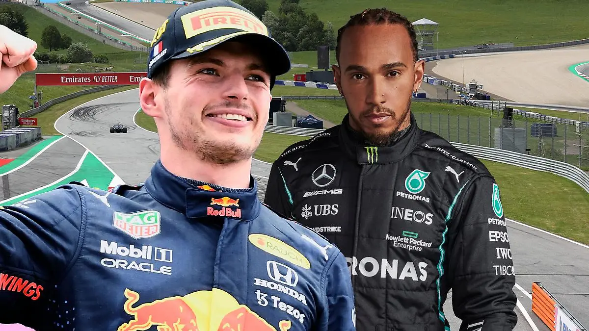 Max Verstappen und Lewis Hamilton