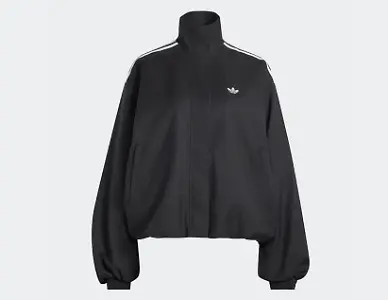 Adidas karierte Blousy Originals-Jacke, Schwarz