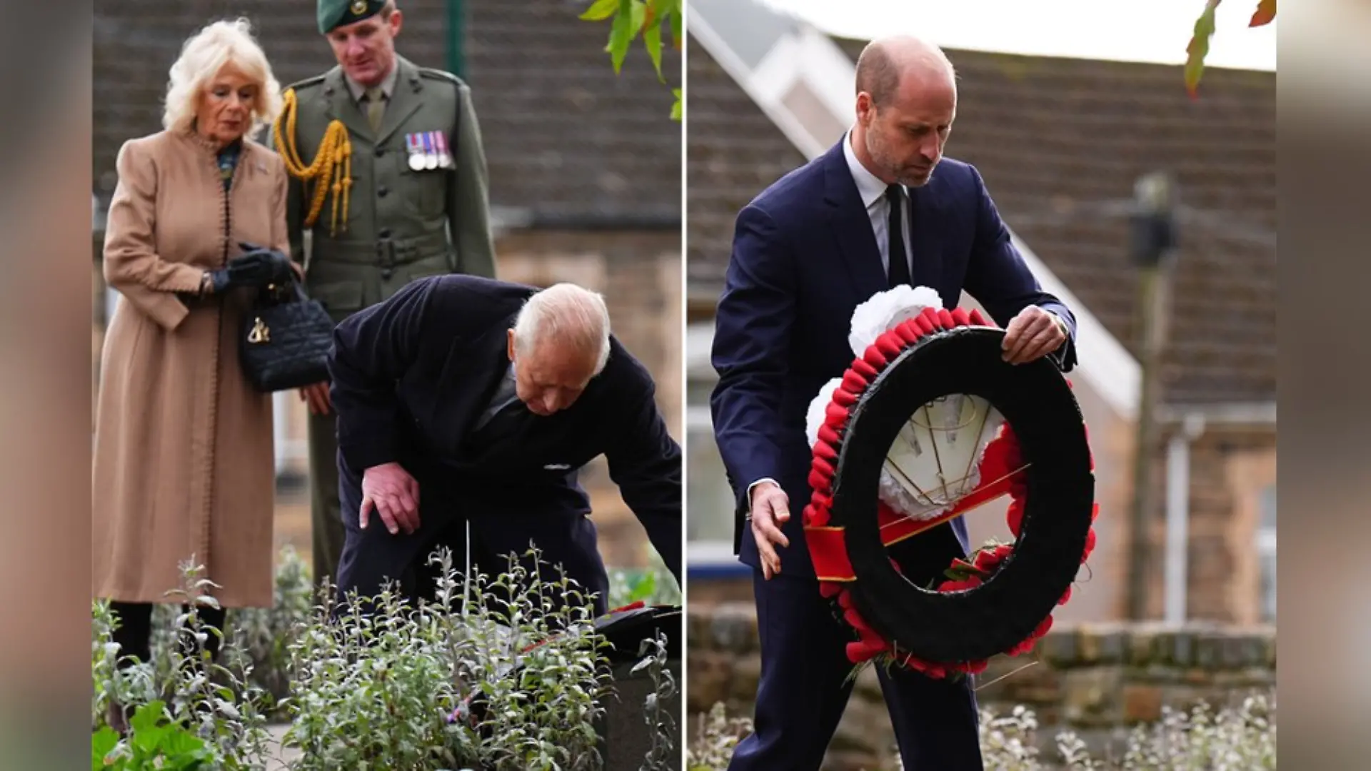 Im Aberfan Memorial Garden gedachten die Royals der Opfer mit einer Kranzniederlegung.
