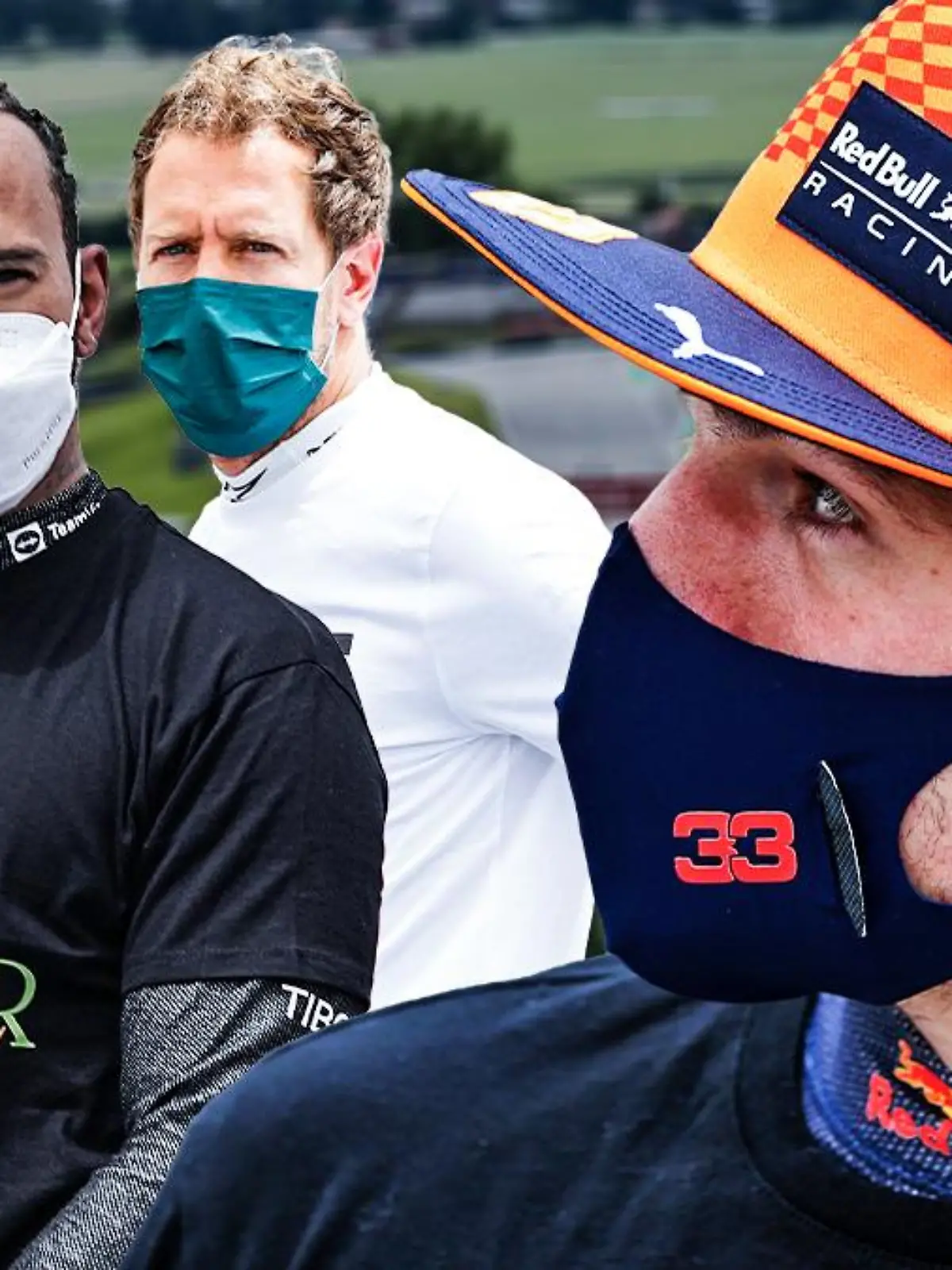 Max Verstappen, Lewis Hamilton und Sebastian Vettel gucken skeptisch - im 2. Steiermark-Training könnte es regnen