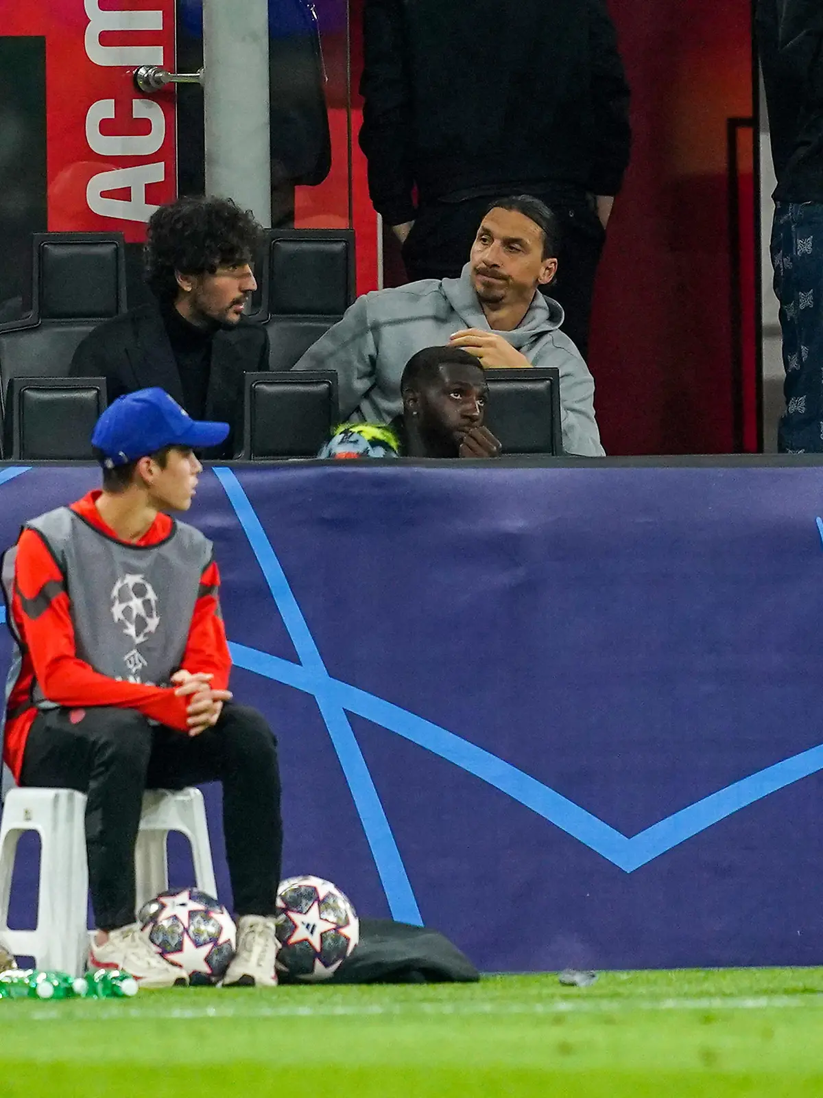 Zlatan Ibrahimovic of AC Milan looks Dejected in the stand during the UEFA Champions League semi-final first leg match between AC Milan and FC Internazionale at Stadio Giuseppe Meazza, Milan, Italy on 10 May 2023. Photo by Giuseppe Maffia.