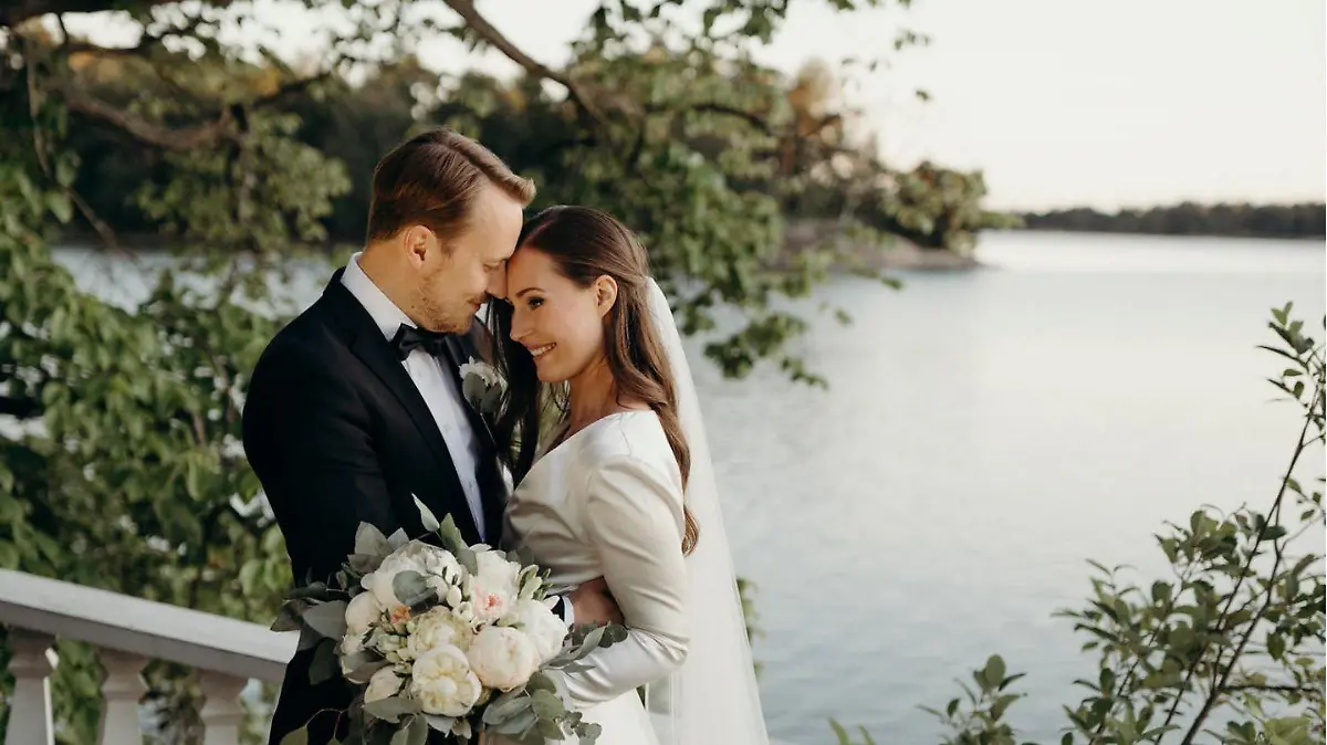 Sanna Marin und Markus Räikkönen.