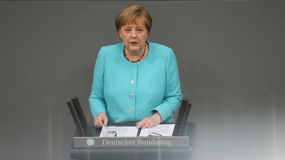 Angela Merkel bei ihrer wahrscheinlich letzten Regierungserklärung.