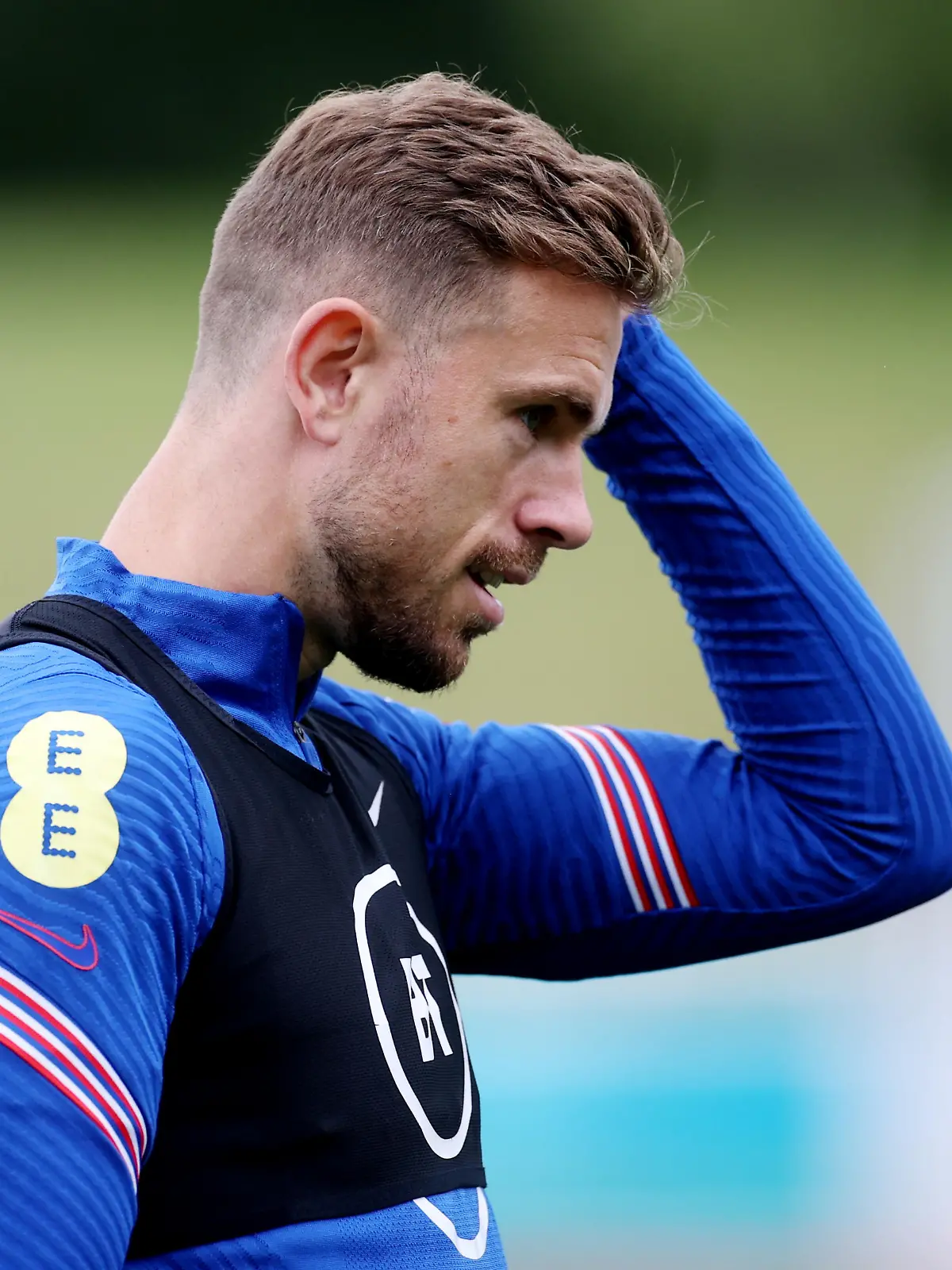 Soccer Football - Euro 2020 - England Training - St. George's Park, Burton upon Trent, Britain - June 24, 2021 England's Jordan Henderson during training REUTERS/Carl Recine