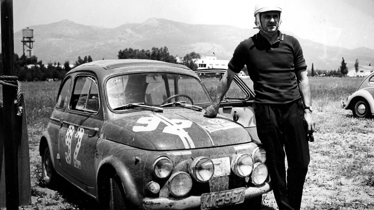 Bild aus einer anderen Welt: Zasada bei der Akropolis-Rallye 1965.