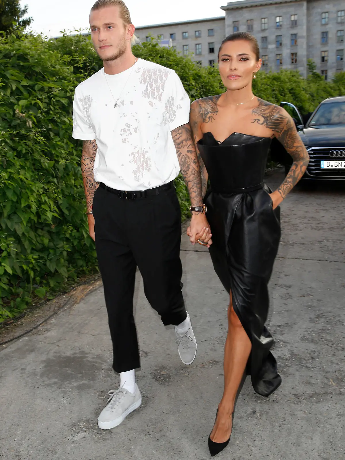 Sophia Thomalla mit Freund Loris Karius auf dem Roten Teppich bei der Atelier Michalsky Fashion Show im Rahmen der Berlin Fashion Week im E-Werk in Berlin. *** Sophia Thomalla with boyfriend Loris Karius on the Red Carpet at the Atelier Michalsky Fashion Show during the Berlin Fashion Week at the E Werk in Berlin Copyright: xEventpressxGolejewskix