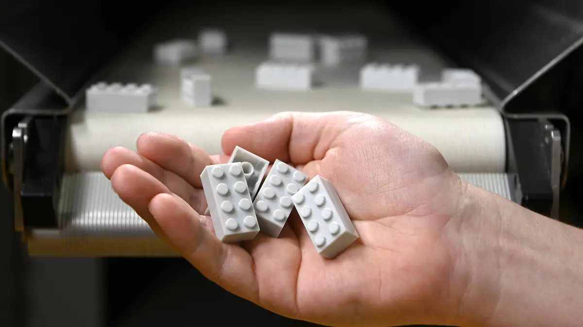 View of bricks fresh off production at Lego's materials and safety testing labs in Billund, Denmark taken at the end of May 2021. LEGO Group/Handout via REUTERS THIS IMAGE HAS BEEN SUPPLIED BY A THIRD PARTY. NO RESALES. NO ARCHIVES