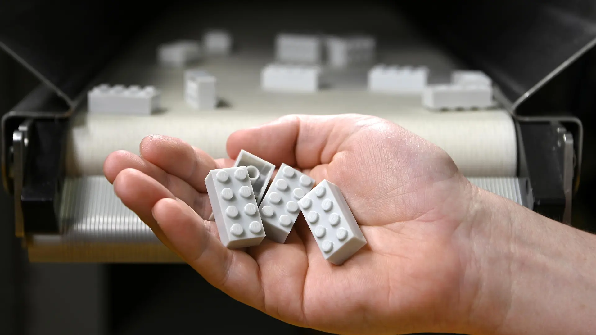 View of bricks fresh off production at Lego's materials and safety testing labs in Billund, Denmark taken at the end of May 2021. LEGO Group/Handout via REUTERS THIS IMAGE HAS BEEN SUPPLIED BY A THIRD PARTY. NO RESALES. NO ARCHIVES