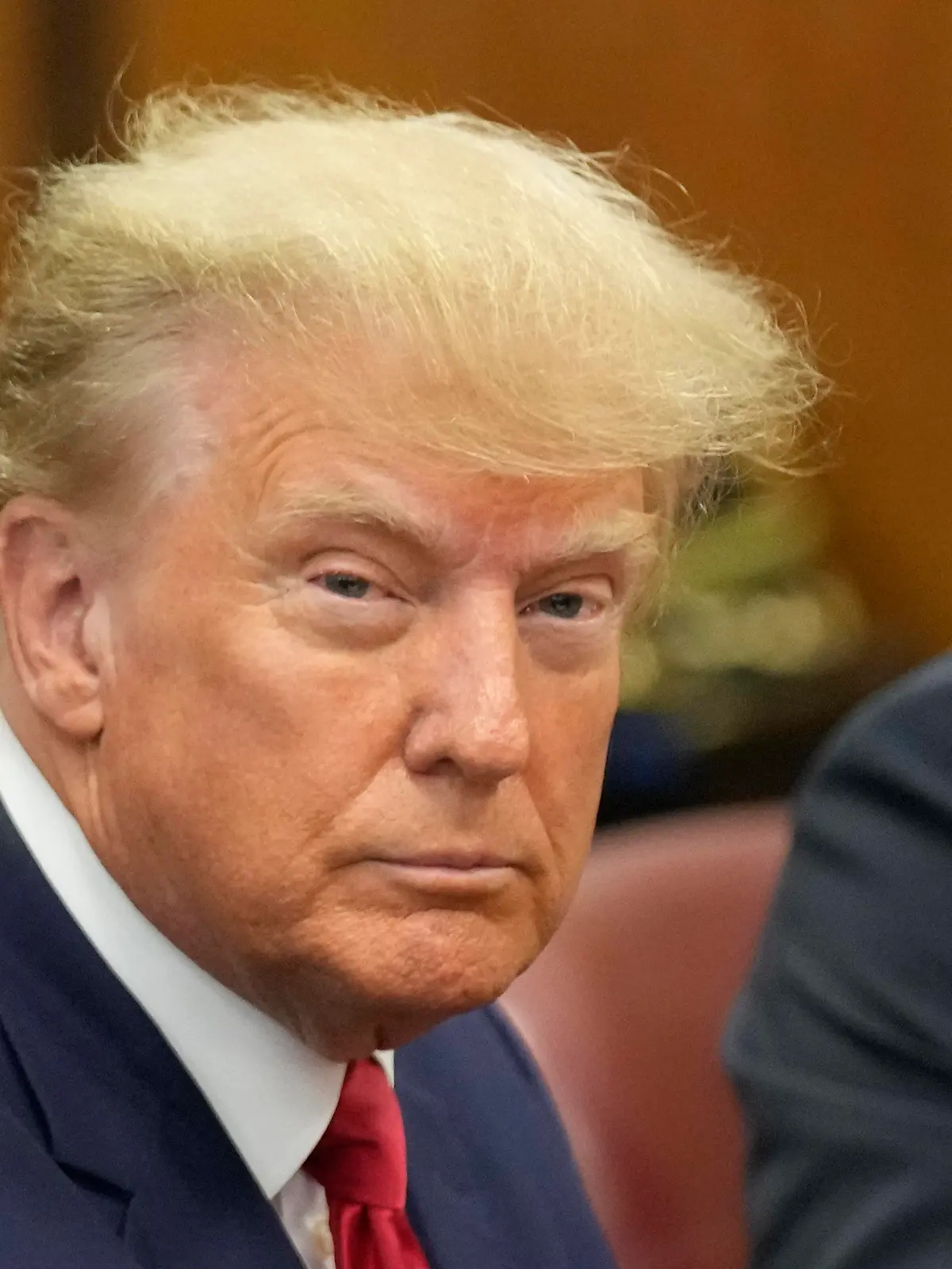 News: Arraignment of former President Donald Trump Apr 4, 2023 New York, New York, USA Former President Donald Trump appears in court for arraignment before Judge Juan Merchan following his surrender to New York authorities at the New York County Criminal Court. Trump appeared in court to answer charges from a grand jury investigation into payments made during the 2016 campaign to bury allegations of extramarital sexual encounters. New York New York County Criminal Court New York USA, EDITORIAL USE ONLY PUBLICATIONxINxGERxSUIxAUTxONLY Copyright: xSethxWenigx 20230404_ajw_usa_076