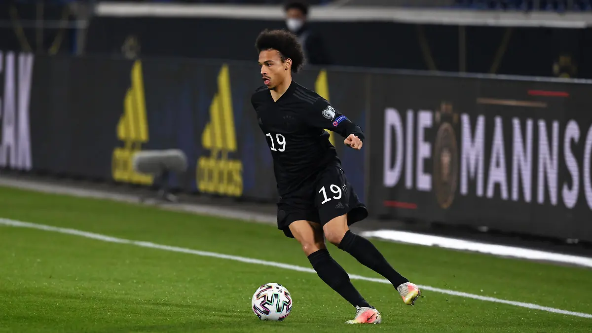  Fussball, Herren, Saison 2020/21, WM-Qualifikation Gruppe J, 1. Spieltag in Duisburg, Deutschland - Island, Leroy Sane Deutschland, 25.03. 2021, *** Football, men, 2020 21 season, World Cup qualifying group J, 1 matchday in Duisburg, Germany Iceland, Leroy Sane Germany , 25 03 2021, Copyright: xMatthiasxKochx