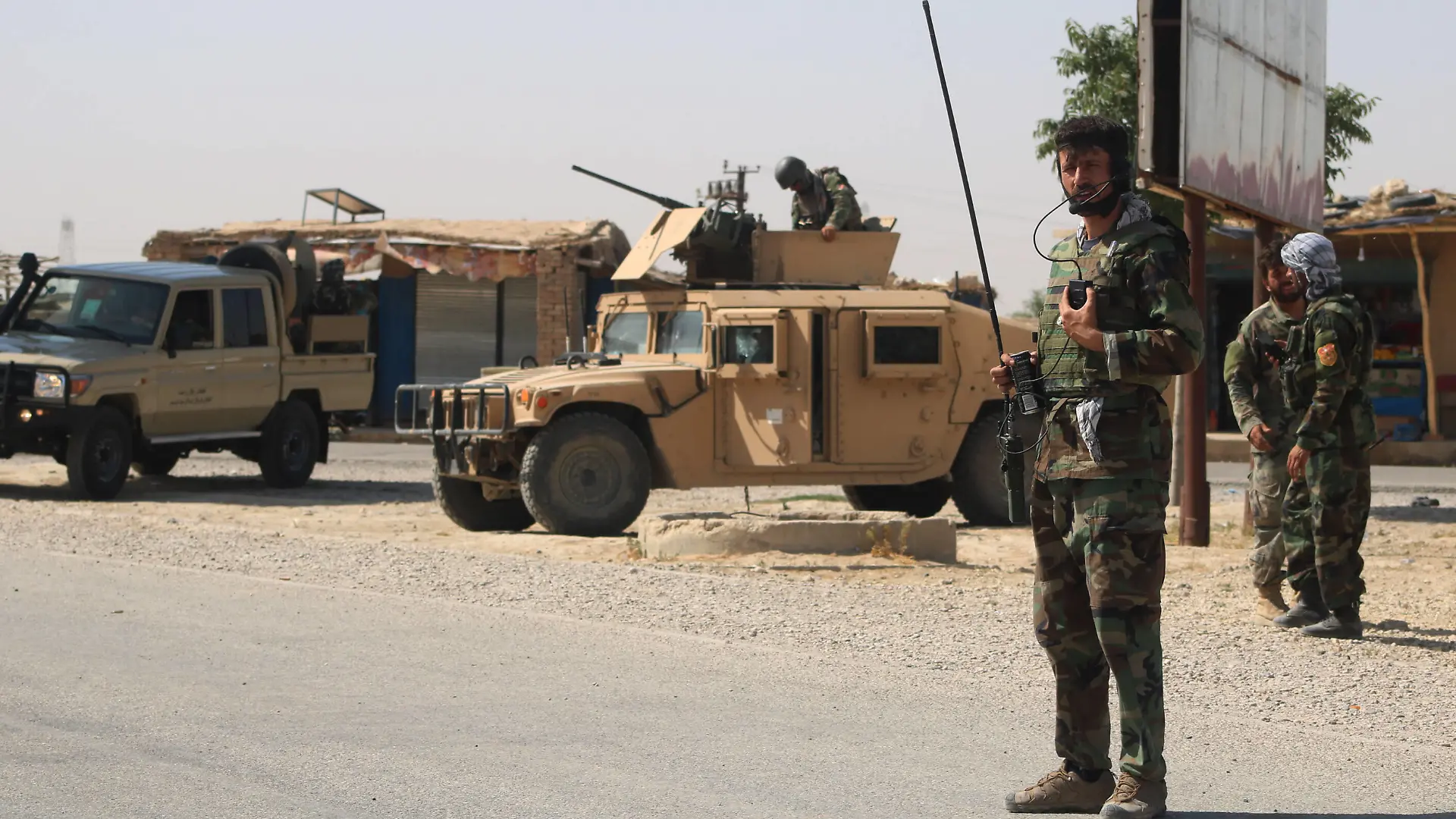210606 -- JAWZJAN, June 6, 2021 -- Afghan security force members take part in a cleanup operation against Taliban militants in Jawzjan province, Afghanistan, June 5, 2021. Photo by /Xinhua AFGHANISTAN-JAWZJAN-CLEANUP OPERATION SayedxMominzadah PUBLICATIONxNOTxINxCHN