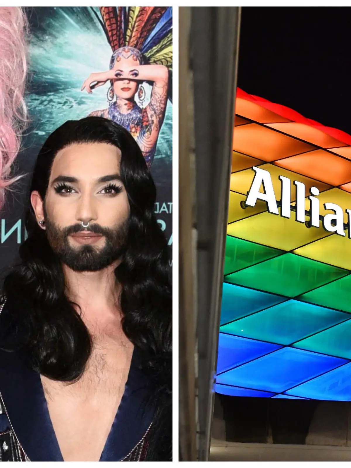 Olivia Jones, Conchita Wurst und die Allianz-Arena in München