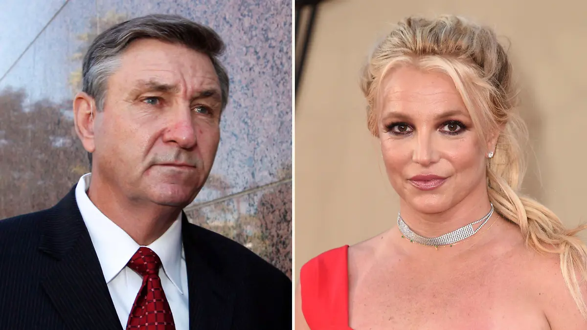 ARCHIV - 12.02.2021, USA, Los Angeles: KOMBO - Jamie Spears, Vater von Sängerin Britney Spears, verlässt das Stanley Mosk Gericht in Los Angeles (Archivfoto vom 24. Oktober 2012). Britney Spears kommt zur Premiere von "Once Upon a Time in Hollywood" in Los Angeles (Archivfoto vom 22. Juli 2019). Im Rechtsstreit mit ihrem Vater um ihre Vormundschaft hat US-Popsängerin Spears (39) einen Teilerfolg erzielt. Foto: Uncredited/AP/dpa +++ dpa-Bildfunk +++