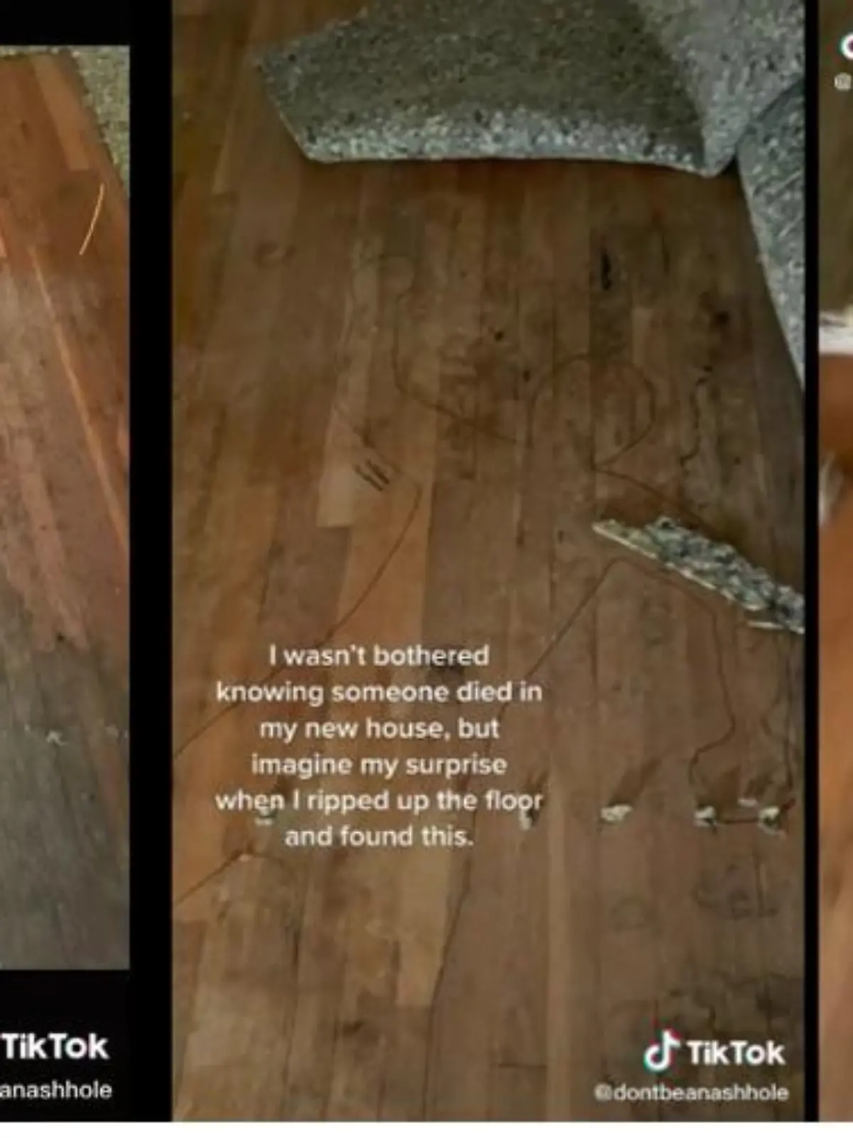 Es mutet an wie in einem Krimi: In der Wohnung dieser Frau befand sich unter einem alten Teppich angeblich der Umriss einer Leiche. Das Video dazu wurde bei TikTok zum Clickhit.