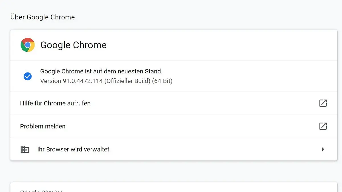 Google Chrome Update
