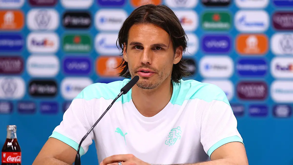 Soccer Football - Euro 2020 - Switzerland Press Conference - Baku Olympic Stadium, Baku, Azerbaijan - June 19, 2021 Switzerland's Yann Sommer during the press conference UEFA/Handout via REUTERS ??ATTENTION EDITORS - THIS IMAGE HAS BEEN SUPPLIED BY A THIRD PARTY. NO RESALES. NO ARCHIVES