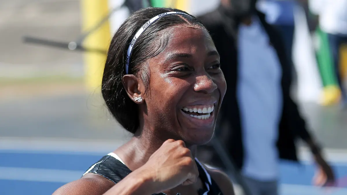 Athletics - Jamaica Olympic Destiny Track Meet - Kingston, Jamaica - June 5, 2021 Jamaica's Shelly-Ann Fraser-Pryce reacts after the women's 100m. Two-time Olympic 100m champion Fraser-Pryce clocked the world?s fastest women?s 100m in nearly 33 years and the fourth-best time in history REUTERS/Gilbert Bellamy