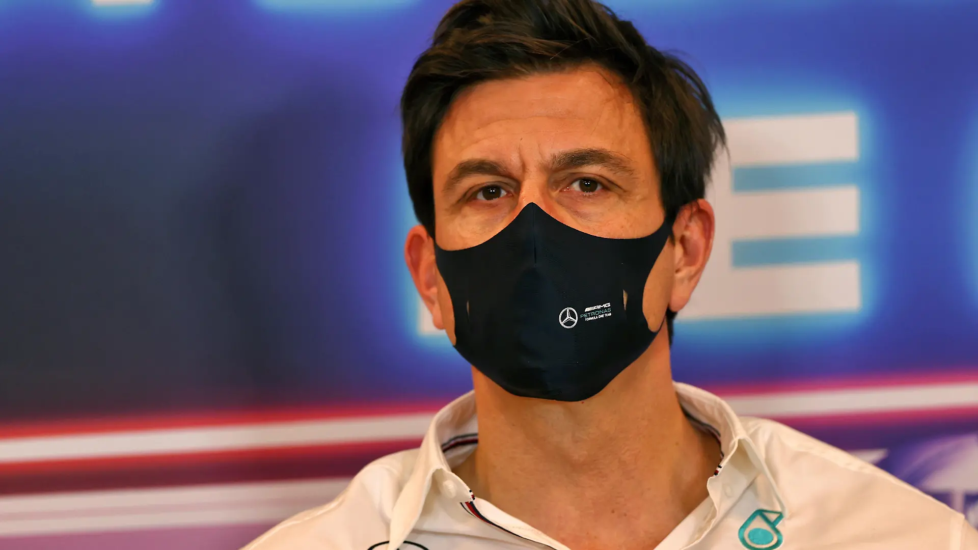 MONTE-CARLO, MONACO - MAY 20: Mercedes GP Executive Director Toto Wolff talks in a Team Principals Press Conference during practice ahead of the F1 Grand Prix of Monaco at Circuit de Monaco on May 20, 2021 in Monte-Carlo, Monaco. (Photo by XPB - Pool/Getty Images)