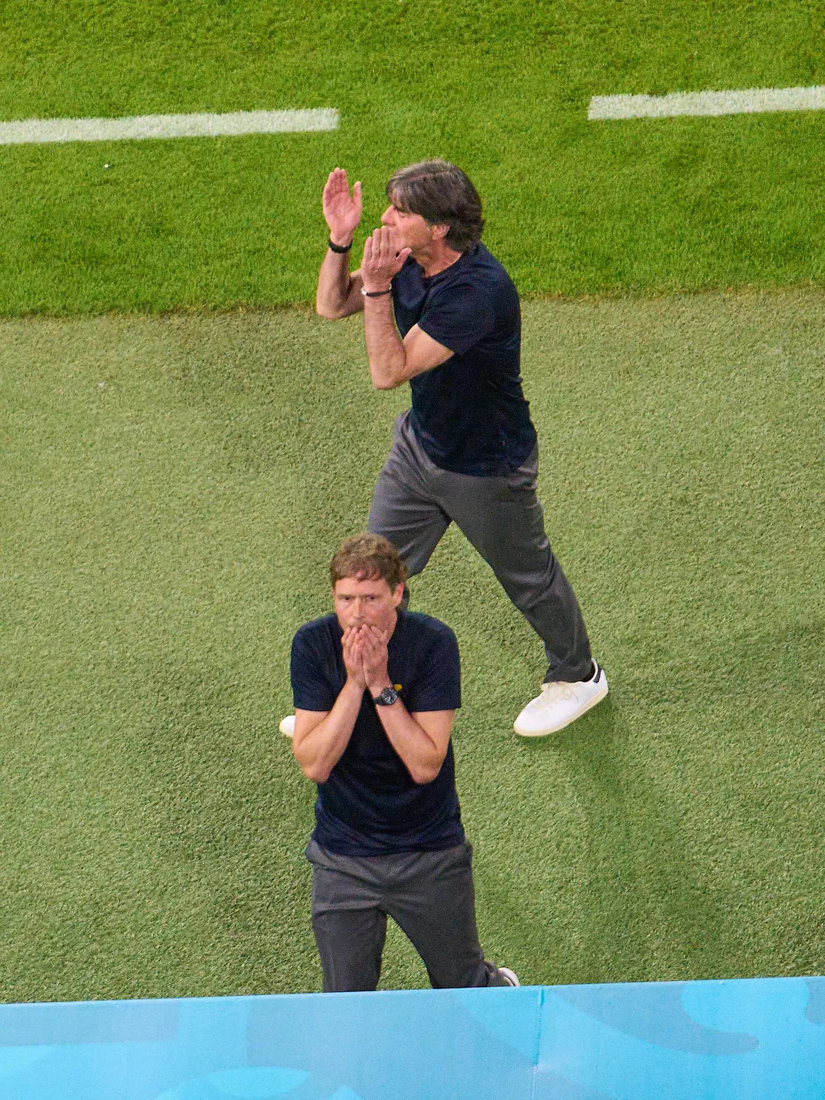 DFB headcoach Joachim Jogi LOEW, LÖW , Bundestrainer, Nationaltrainer, Marcus SORG, Assistent coach DFB in the match GERMANY - FRANCE at the football European Championships 2020, Season 2020/2021, June 15, 2021 in Munich, Germany. 