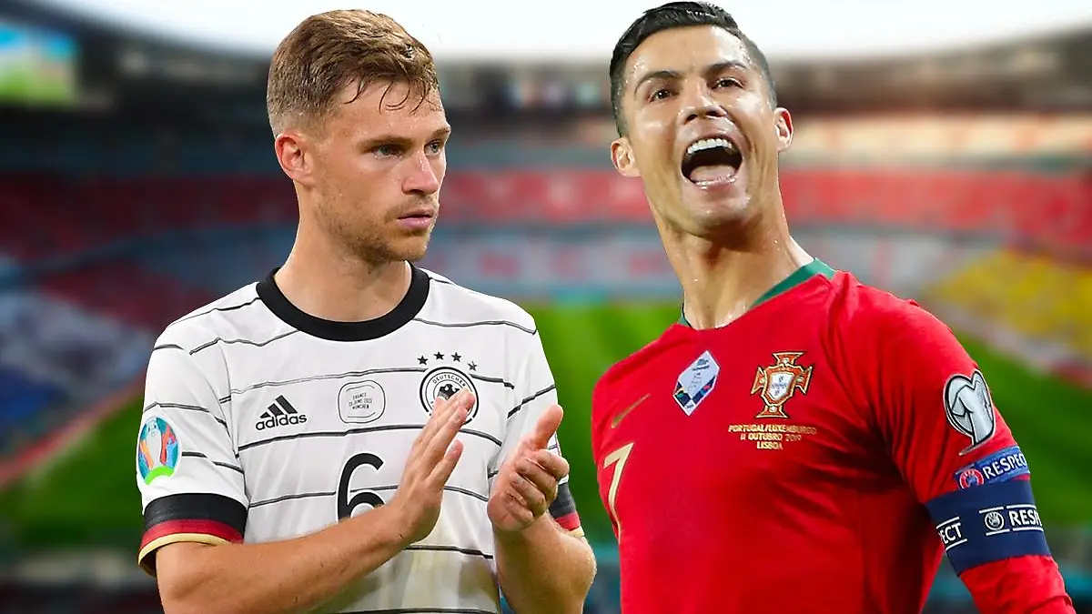 Joshua Kimmich und Cristiano Ronaldo.