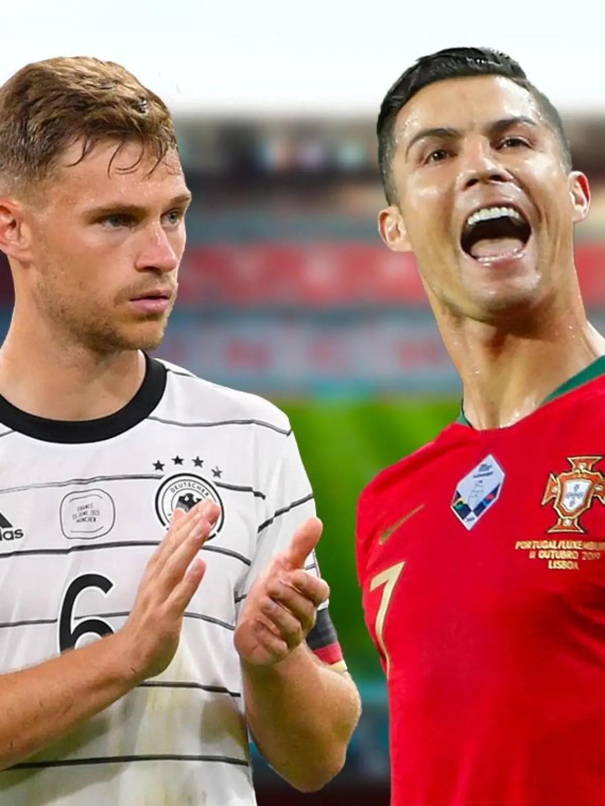 Joshua Kimmich und Cristiano Ronaldo.