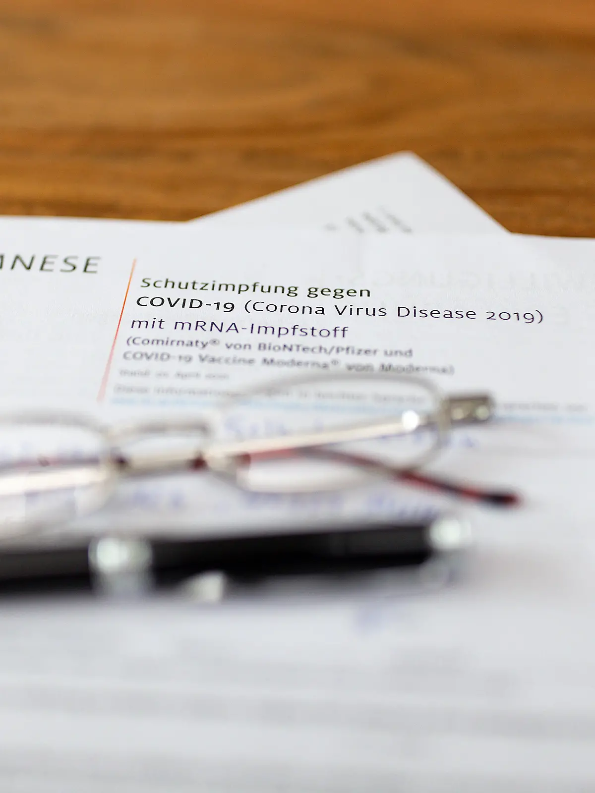 Anamnese-Bogen für eine Impfung gegen das Coronavirus