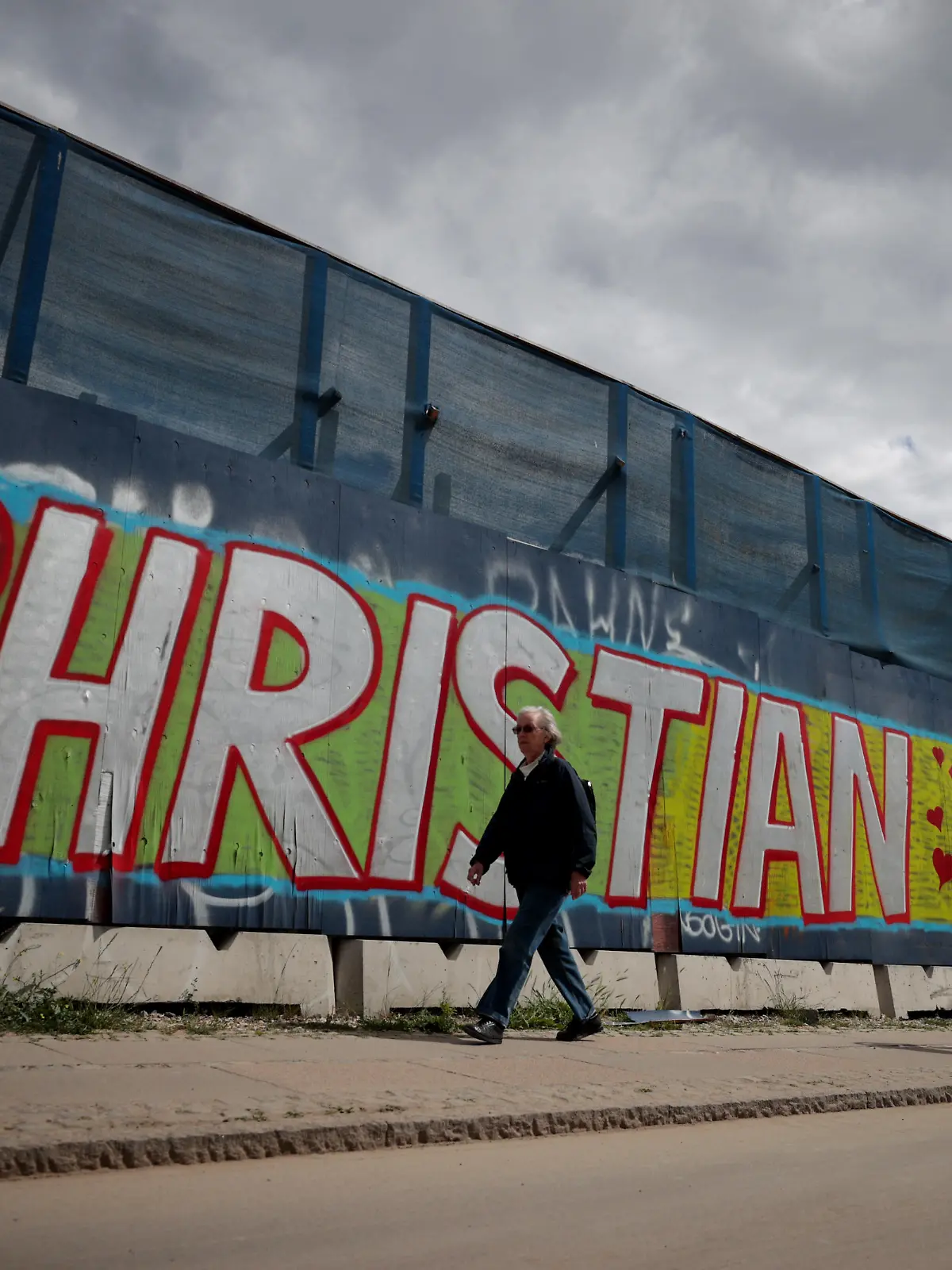 Euro 2020 - Denmark's Christian Eriksen remains in hospital after collapsing during Denmark v Finland - Rigshospitalet Hospital, Copenhagen, Denmark - June 15, 2021 General view of graffiti in support of Denmark's Christian Eriksen who collapsed on the pitch during his side's Euro 2020 match with Finland REUTERS/Hannah Mckay